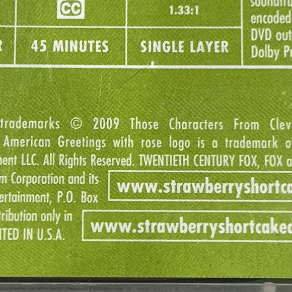 2009 Strawberry Shortcake Let’s Dance Animated Cartoon DVD Full Screen Tested - Picture 6 of 12